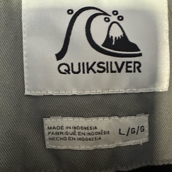 Quicksilver Men’s Grey Lined Jacket Size L - Picture 2 of 6